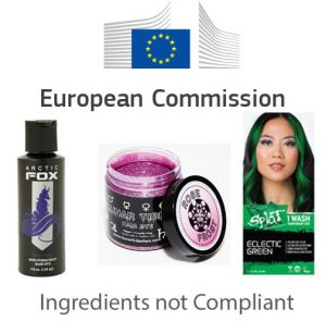 Non EU compliant hair dyes